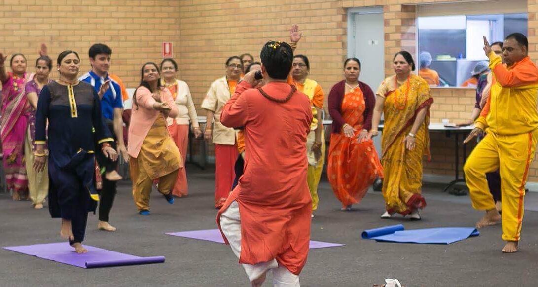 Culture and Spirituality - Yoga Session Led by Acharya Rajen Sharma During Fundraising Program in Adelaide, 2018