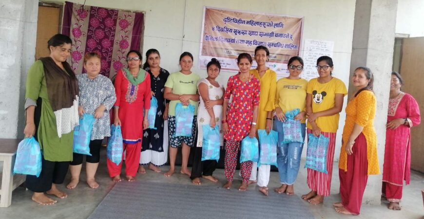 Blind and Visually Impaired Participants at Menstrual Hygiene Training June 2022, Nepal