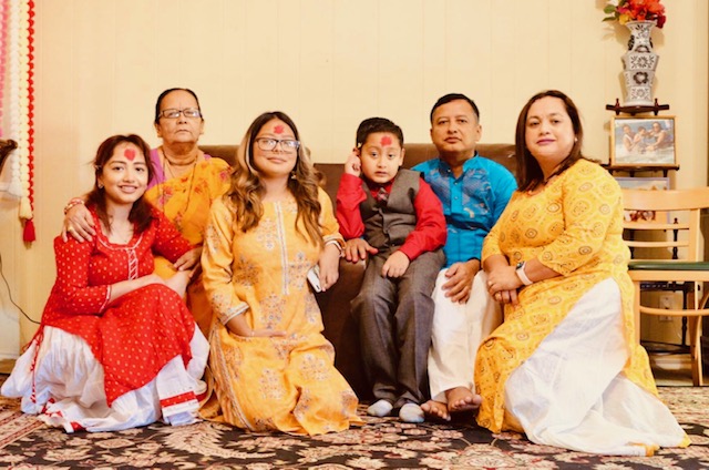 Mr Durga Budathoki with Family