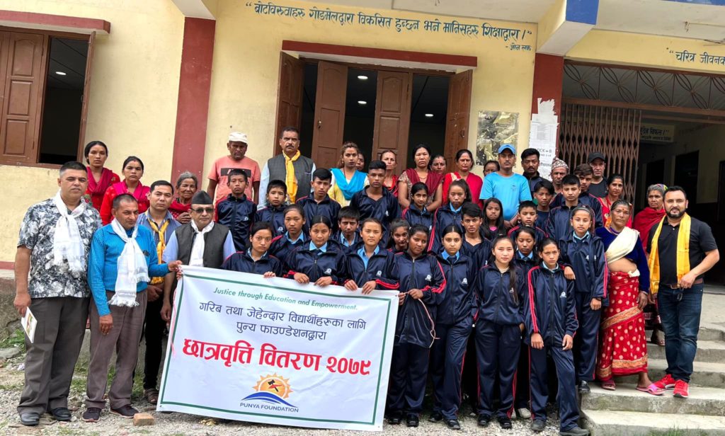 Scholarship distribution program, Sindhupalchok, 2022