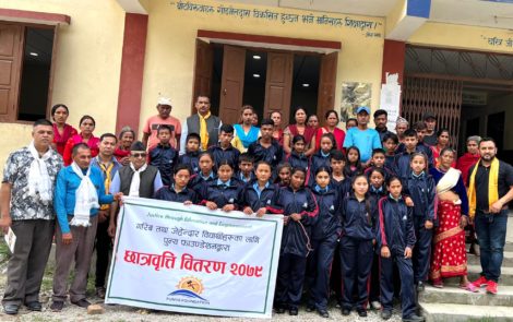 Scholarship distribution program, Sindhupalchok, 2022